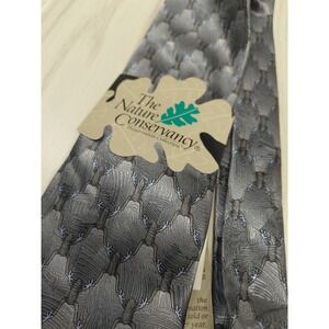 Nature Conservacy Preservation Collectiom MAKI FROG Tie Silk Blue Gray Necktie